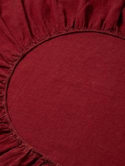 Piglet in Bed Linen Blend Fitted Sheet - view 2, Rhubarb