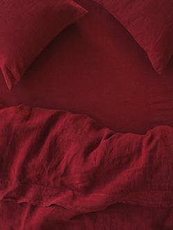 Piglet in Bed Linen Fitted Sheet, Rhubarb