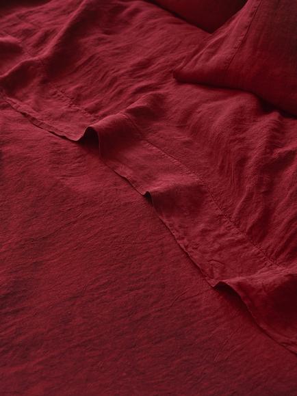 Piglet in Bed Linen Flat Sheet, Rhubarb