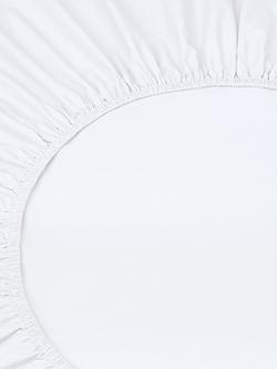 Piglet in Bed Washed Cotton Percale Fitted Sheet - view 2, White