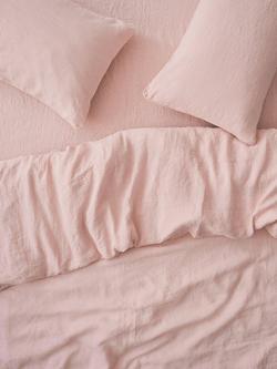 Piglet in Bed Plain Linen Bedding, Rose