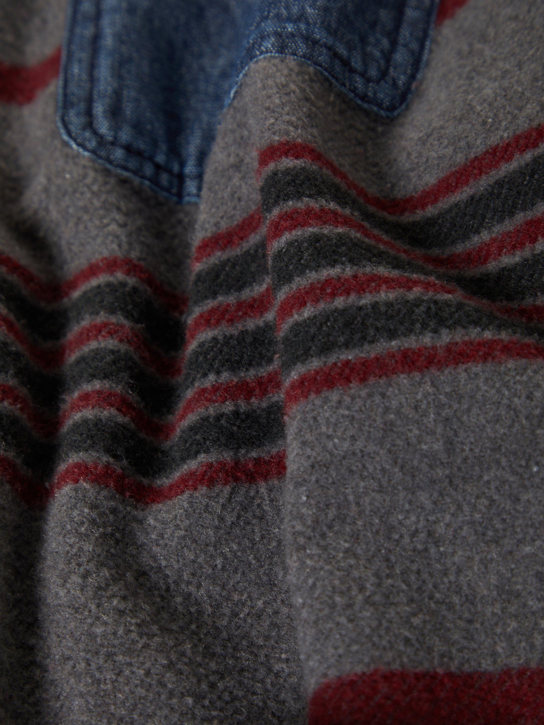 Product image 7 of 9, which shows Brixton Altered Threads Chore Coat, Medium Wash Denim, S