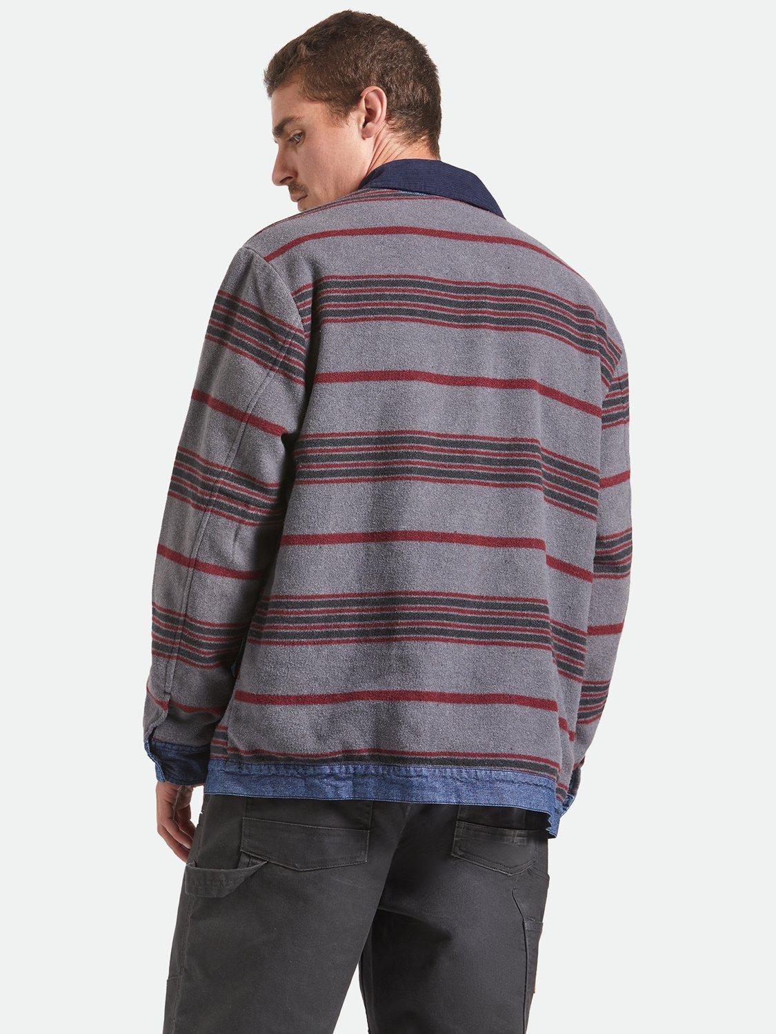 Product image 8 of 9, which shows Brixton Altered Threads Chore Coat, Medium Wash Denim, S