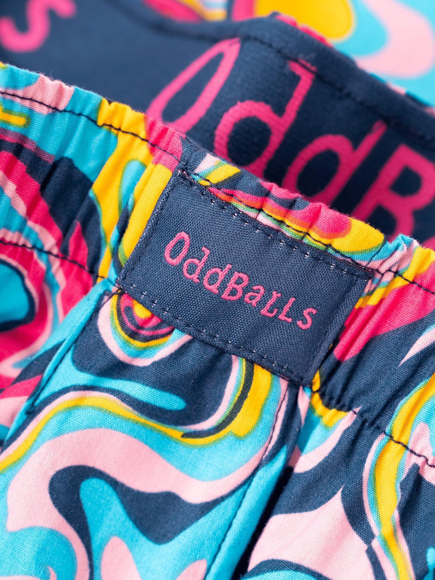 Product image 3 of 5, which shows OddBalls Ripple Loose Fit Boxers, Multi, S