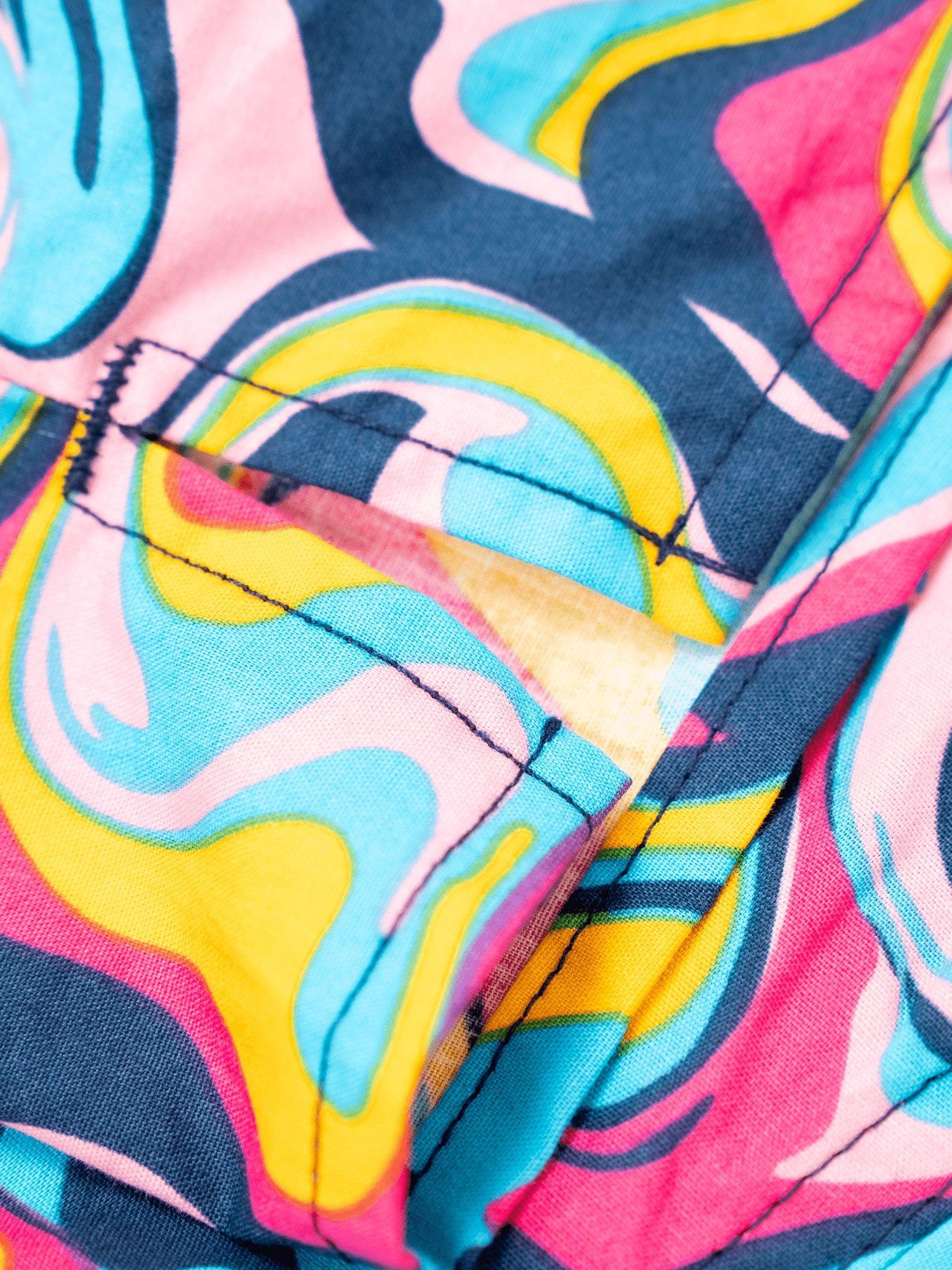 Product image 5 of 5, which shows OddBalls Ripple Loose Fit Boxers, Multi, S