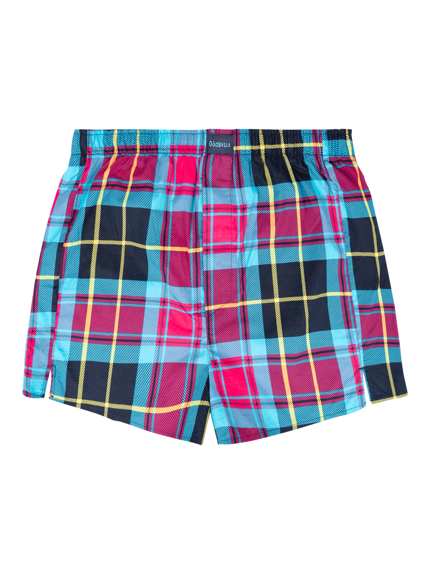Product image 1 of 5, which shows OddBalls Tartan Loose Fit Boxers, Multi, S