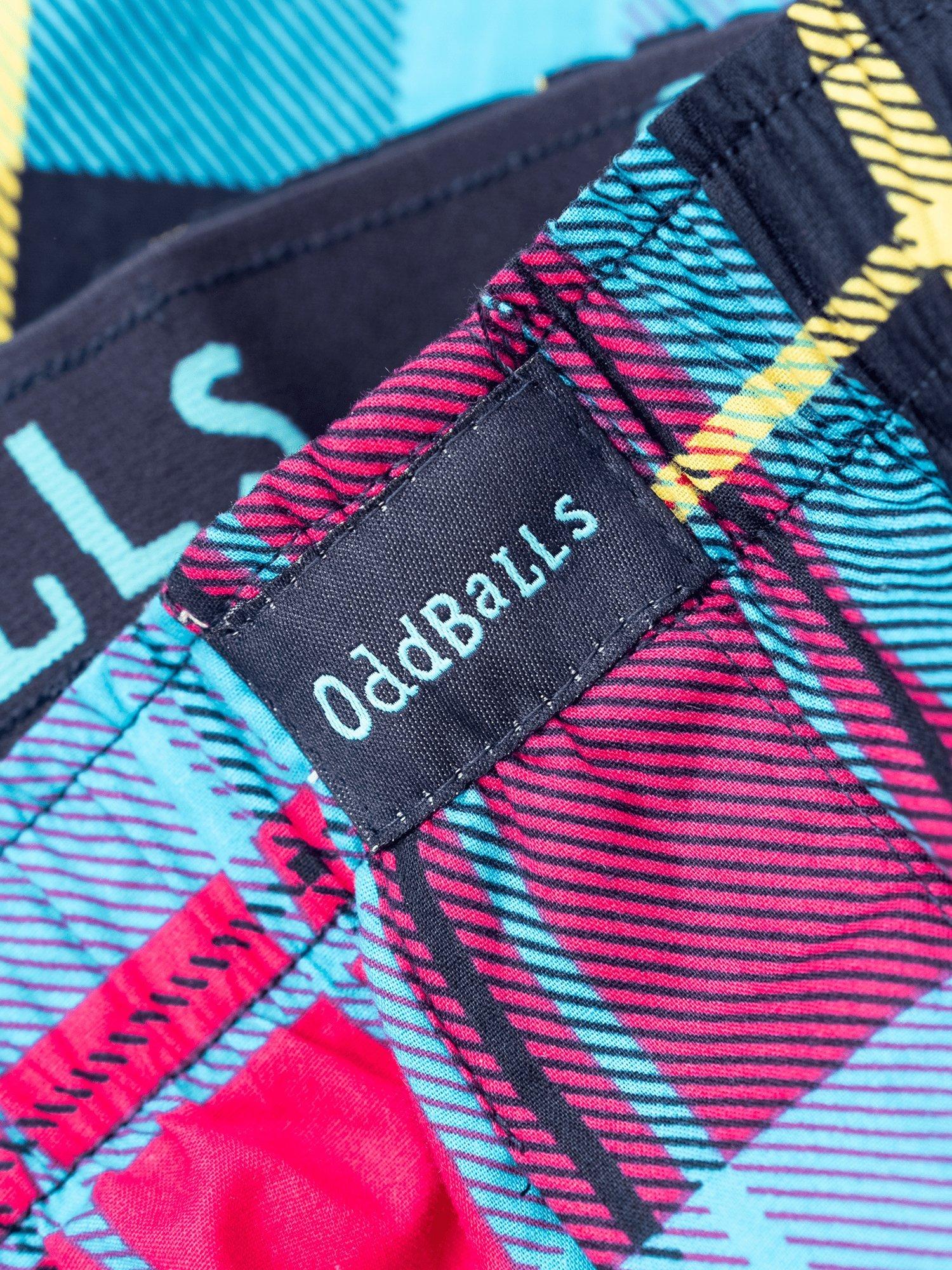 Product image 3 of 5, which shows OddBalls Tartan Loose Fit Boxers, Multi, S