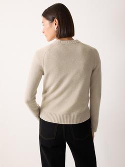 Jigsaw Wool Rich Saddle Jumper - view 2, Cream