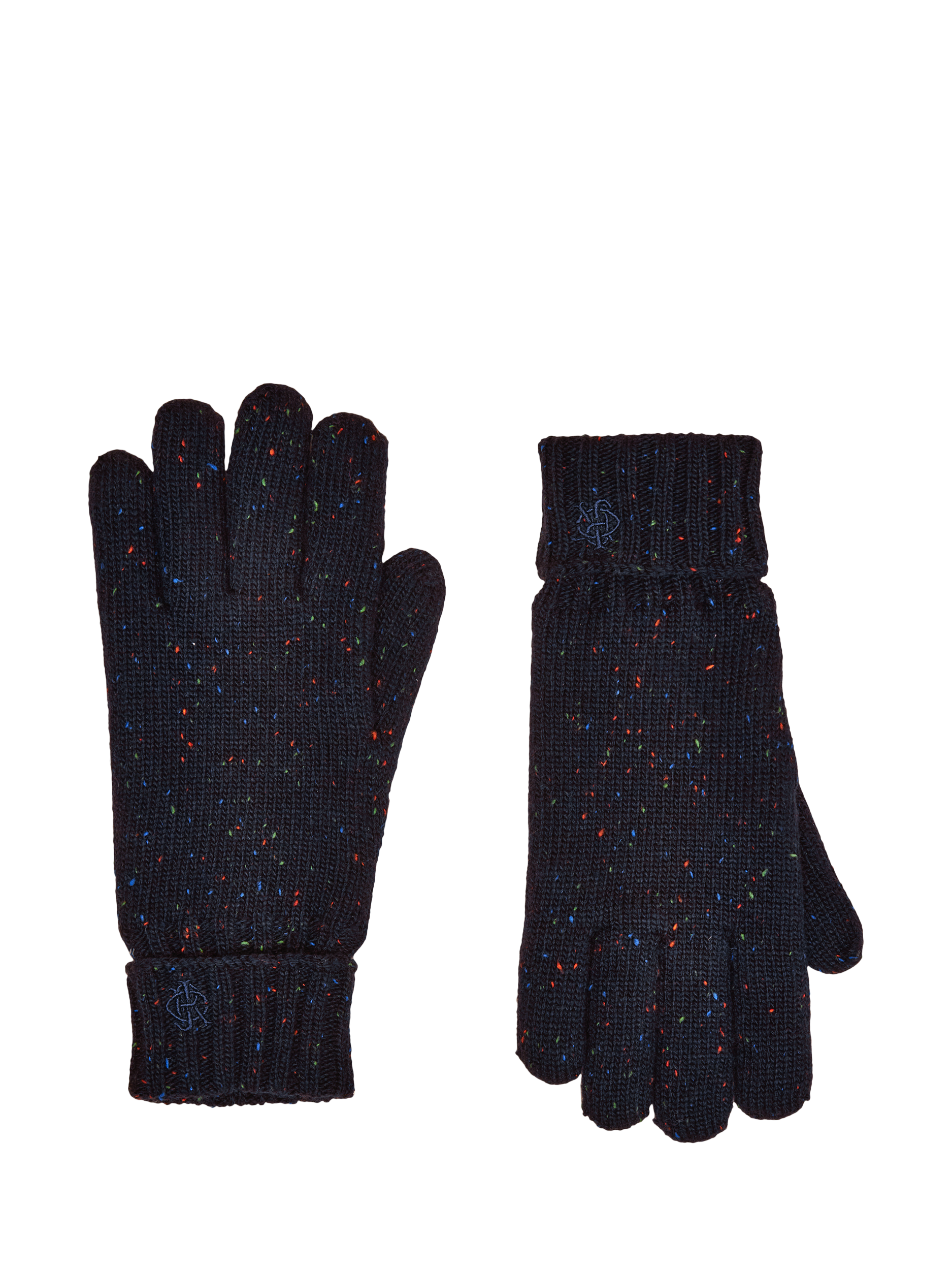 Product image 1 of 3, which shows Joules Branded Lined Gloves, Navy, S-M