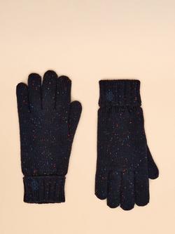 Joules Branded Lined Gloves, Navy, Navy