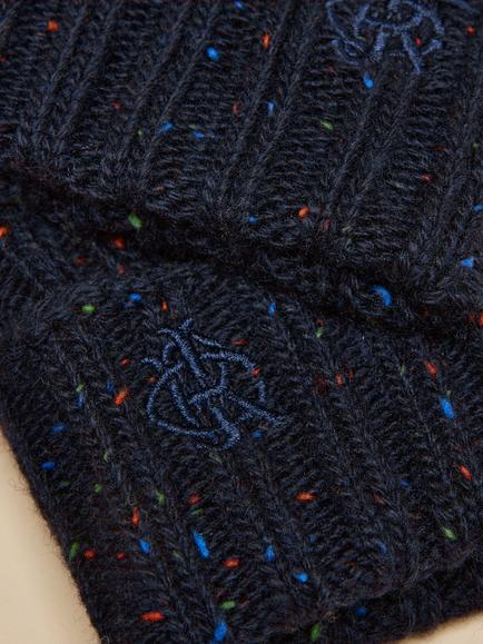 Joules Branded Lined Gloves, Navy - view 2, Navy