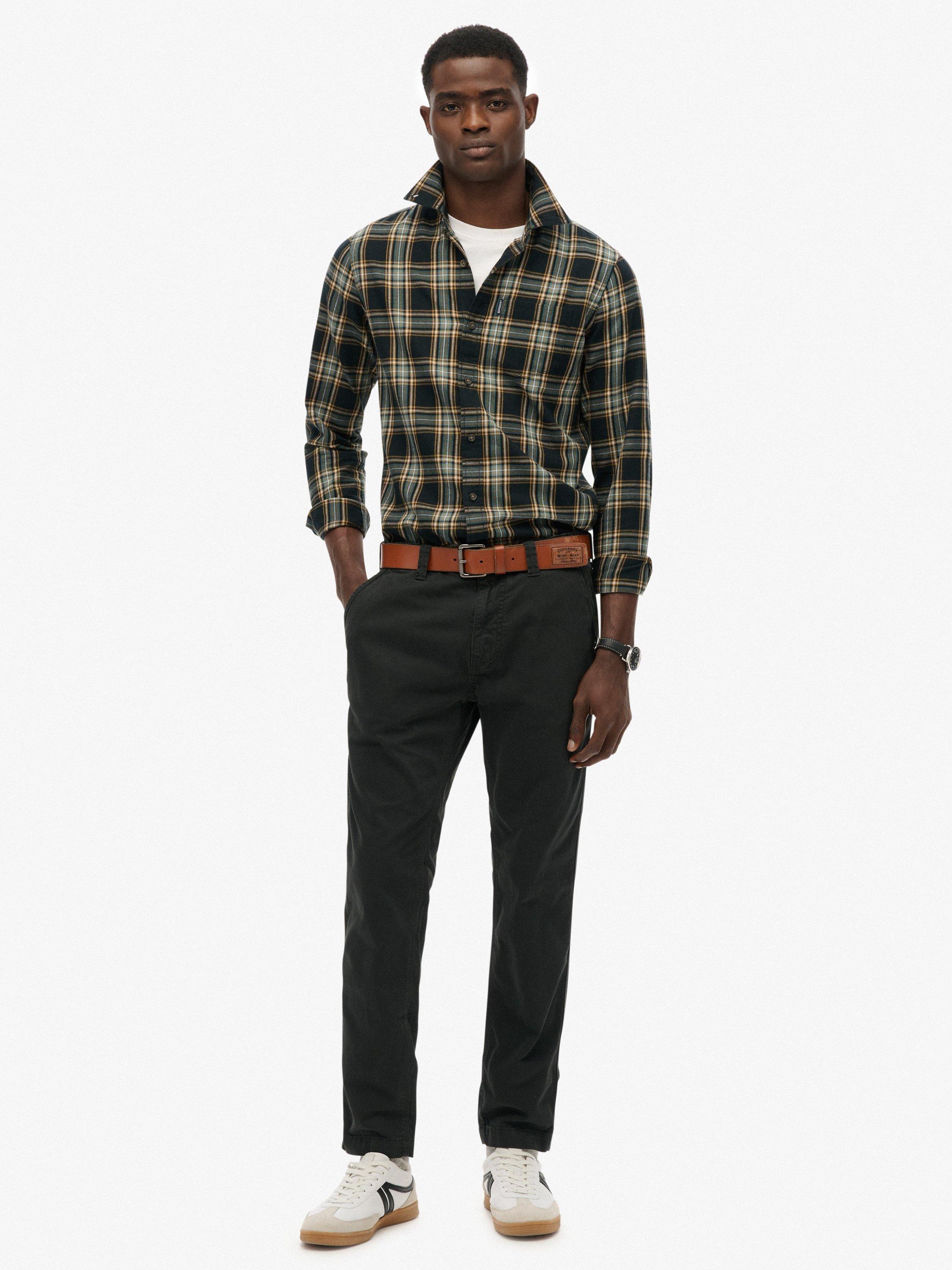 Product image 1 of 6, which shows Superdry Tapered Fit Jeans, Washed Black, W33/L30