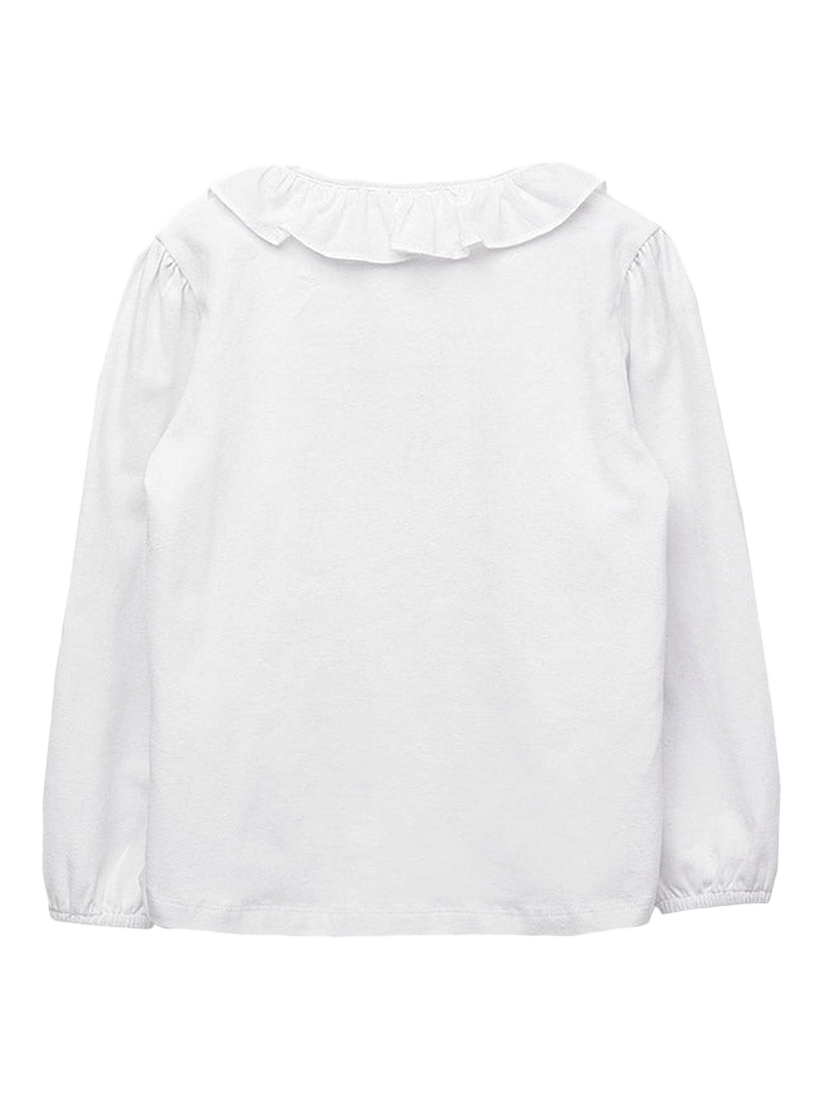 Product image 2 of 3, which shows Trotters Kids' Willow Jersey Blouse, White, 2-3 years