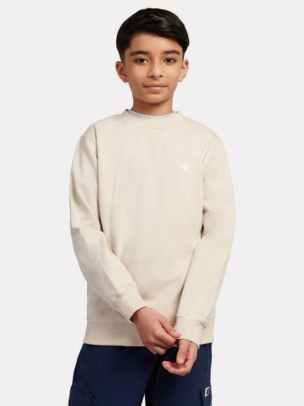 New Balance Kids' Crew Neck Sweatshirt, Timberwolf, Timberwolf