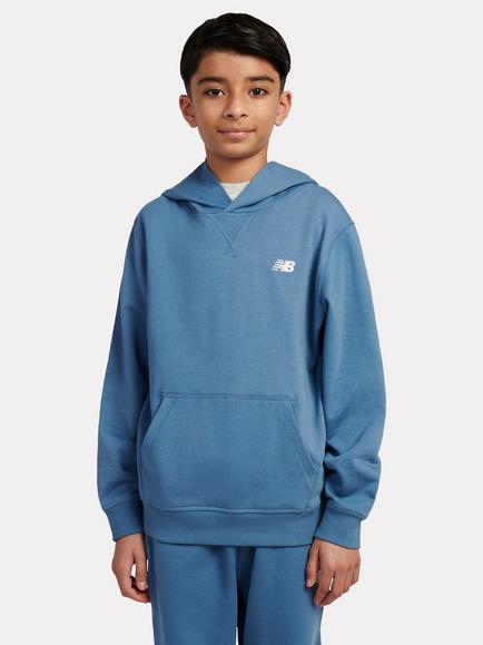 New Balance Kids' Relaxed Logo Hoodie, Shoreline Blue, Shoreline Blue