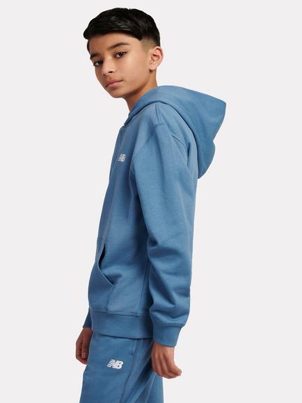 New Balance Kids' Relaxed Logo Hoodie, Shoreline Blue - view 2, Shoreline Blue