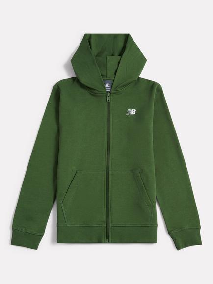 New Balance Kids' Cotton Relaxed Hoodie, Dark Alpine Green