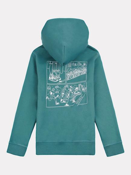 New Balance Kids' Relaxed Graphic Print Hoodie, New Spruce - view 2, New Spruce