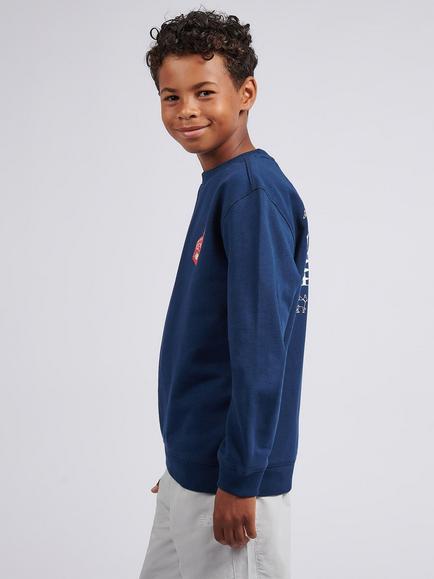 New Balance Kids' Cotton Graphic Print Sweatshirt, Nb Navy - view 2, Nb Navy