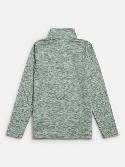 New Balance Kids' Athletics Quarter Zip Funnel Neck Top - view 2, Dark Alpine Green