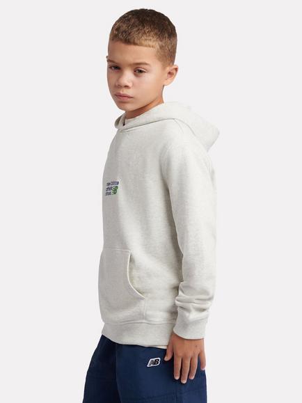 New Balance Kids' Relaxed Athletic Hoodie, Ash Heather - view 2, Ash Heather