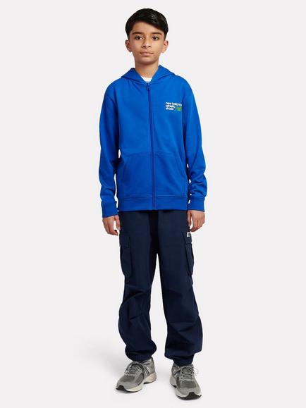 New Balance Kids' Athletics Premium Full Zip Hoodie, Blue Gemstone - view 2, Blue Gemstone