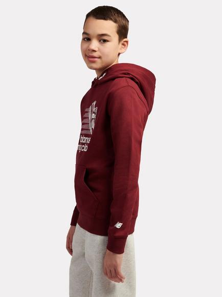 New Balance Kids' Running Club Graphic Hoodie, Burgundy - view 2, Burgundy