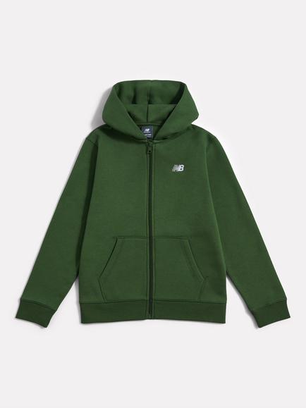 New Balance Kids' Relaxed Full Zip Hoodie, Dark Alpine Green, Dark Alpine Green