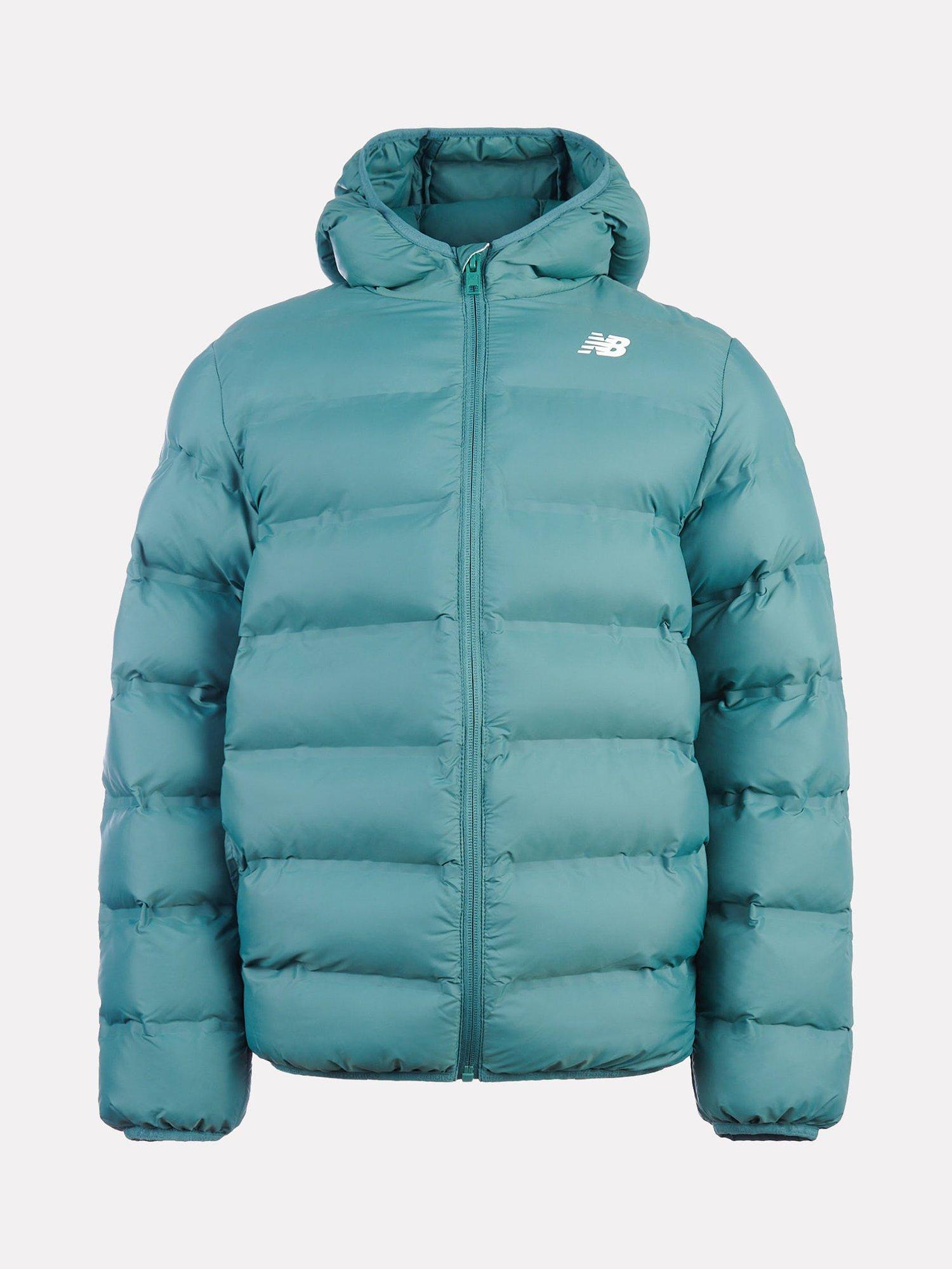 Product image 5 of 9, which shows New Balance Kids' Hooded Quilted Jacket, New Spruce, 7-8 years