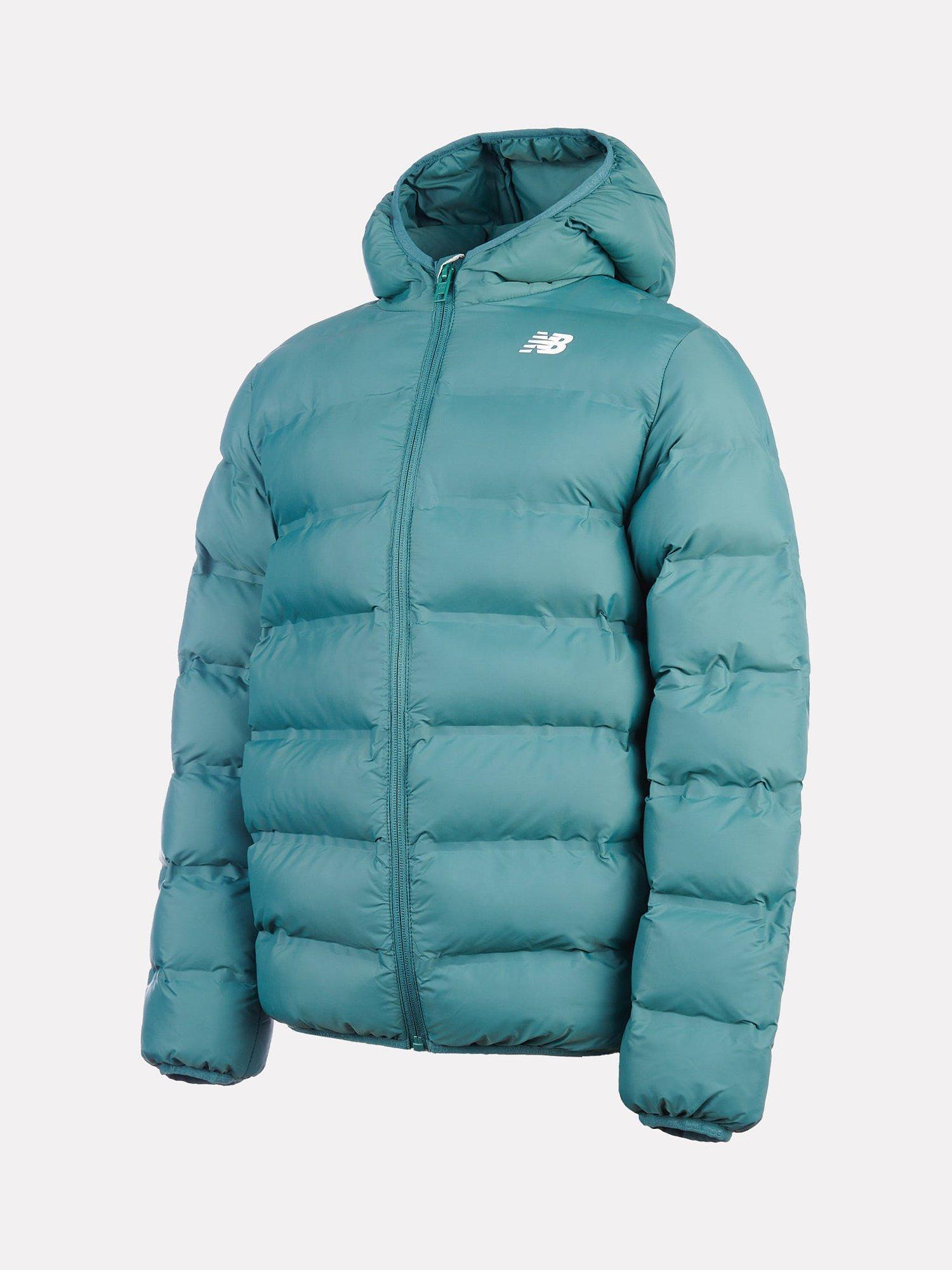 Product image 6 of 9, which shows New Balance Kids' Hooded Quilted Jacket, New Spruce, 7-8 years