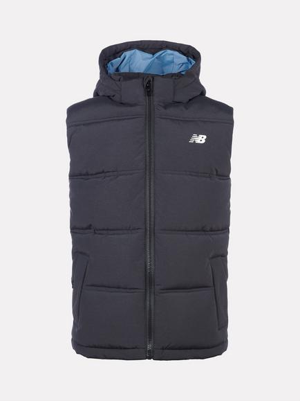 New Balance Kids' Baffle Hooded Puffer Vest, Nb Caviar