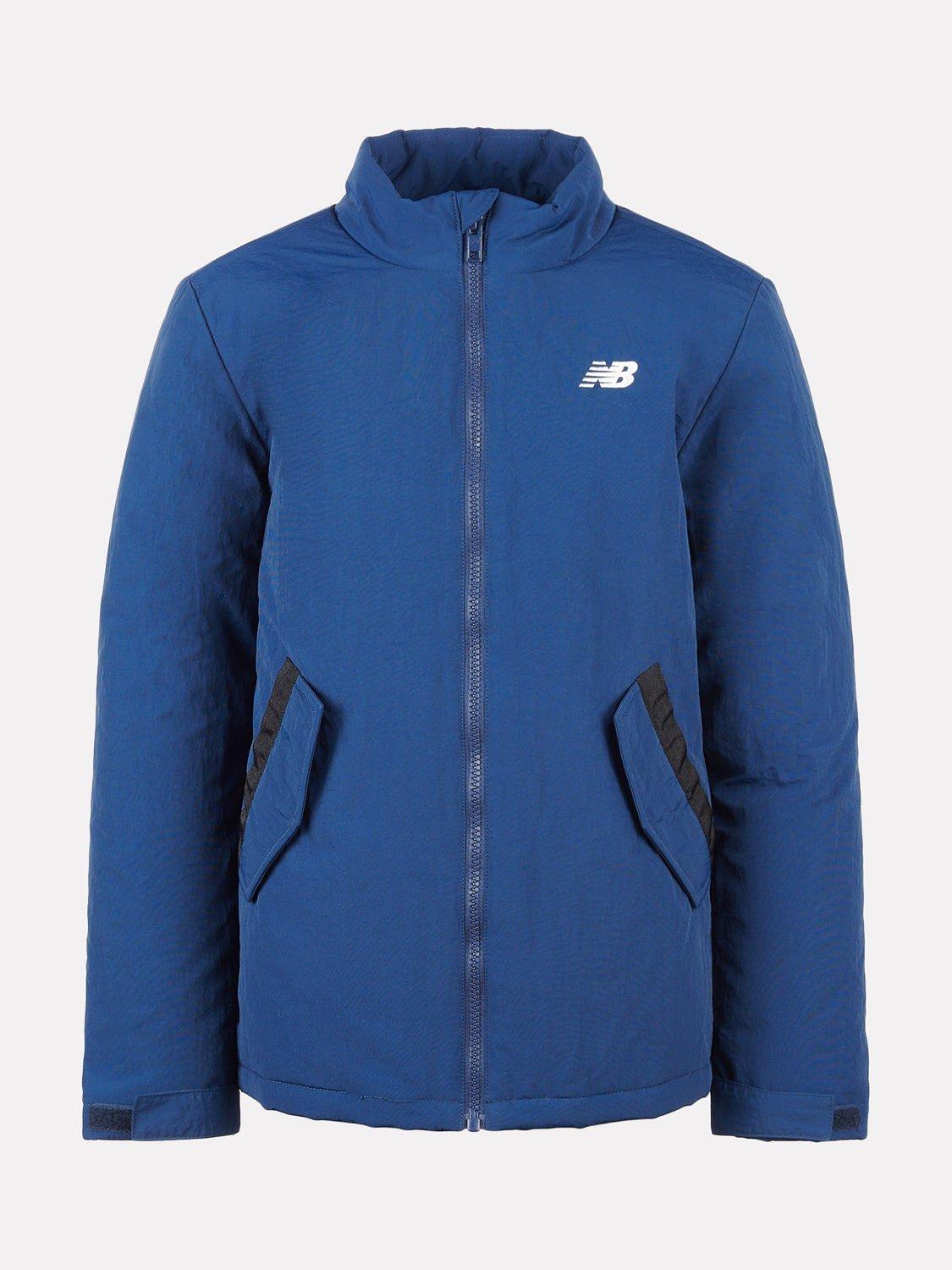 Product image 1 of 7, which shows New Balance Kids' Wadded Funnel Jacket, Nb Navy, 7-8 years