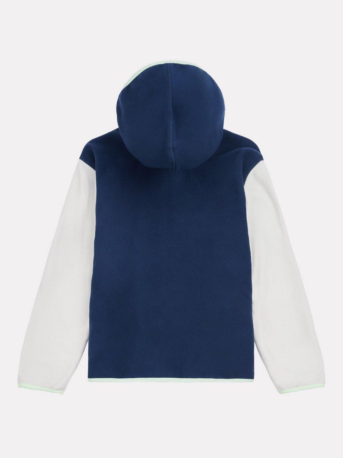 Product image 7 of 8, which shows New Balance Kids' Fleece Colour Block Jacket, Navy, 7-8 years