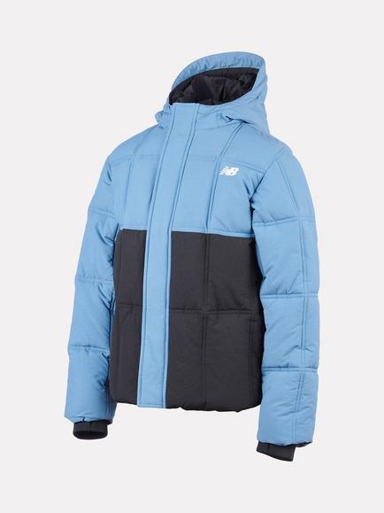 New Balance Kids' Quilted Puffer Coat, Shoreline Blue - view 2, Shoreline Blue