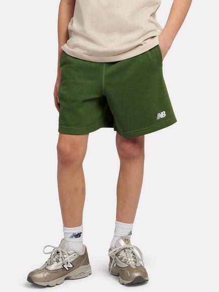 New Balance Kids' Relaxed Drawstring Shorts, Dark Alpine Green, Dark Alpine Green