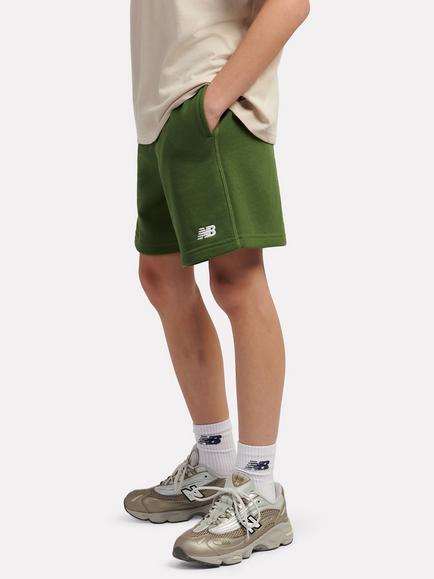 New Balance Kids' Relaxed Drawstring Shorts, Dark Alpine Green - view 2, Dark Alpine Green