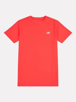 New Balance Kids' Athletics Short Sleeve T-Shirt, Urgent Red, Urgent Red