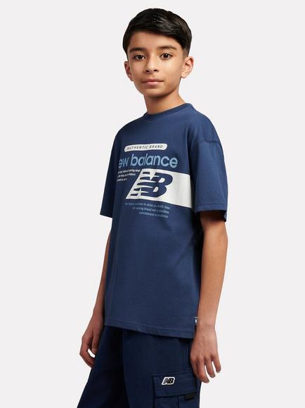 New Balance Kids' Relaxed Player Graphic T-Shirt, Navy - view 2, Navy