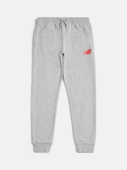 New Balance Kids' Cotton Drawstring Joggers, Grey Heather
