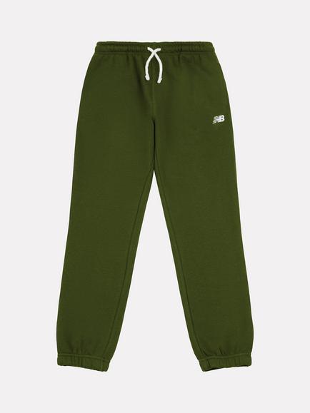 New Balance Kids' Cotton Blend Fleece Drawstring Joggers, Dark Alpine Green, Dark Alpine Green