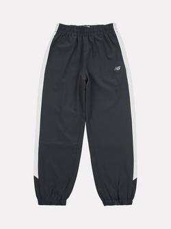 New Balance Kids' Panelled Track Trousers, Black, Black
