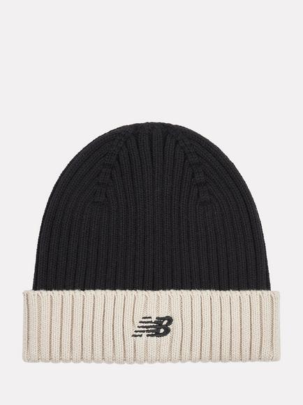 New Balance Kids' Contrast Beanie Hat, Caviar