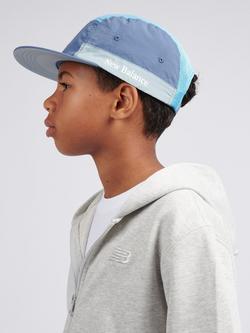 New Balance Kids' Athletics Graphic Contrast 5 Pane Baseball Cap - view 2, Shoreline Blue