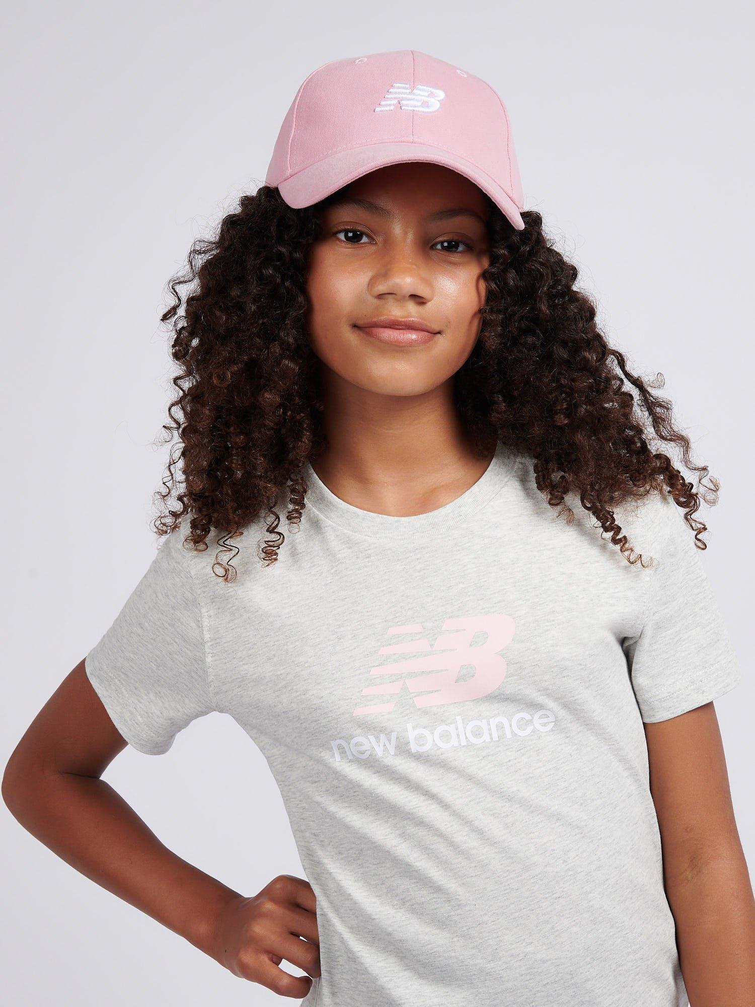 Product image 4 of 6, which shows New Balance Kids' Small Logo Baseball Cap, Pink Taffy, One