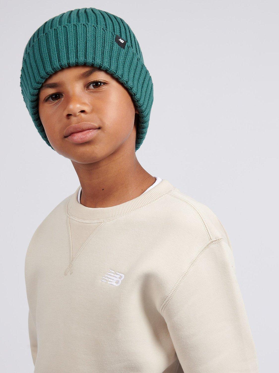 Product image 2 of 5, which shows New Balance Kids' Tab Beanie, New Spruce, One