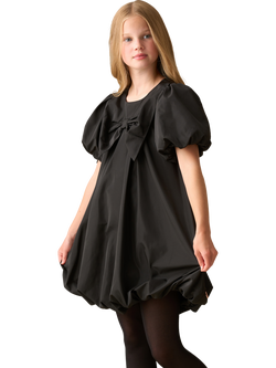 Angel & Rocket Kids' Puffball Bow Collar Dress, Black, Black