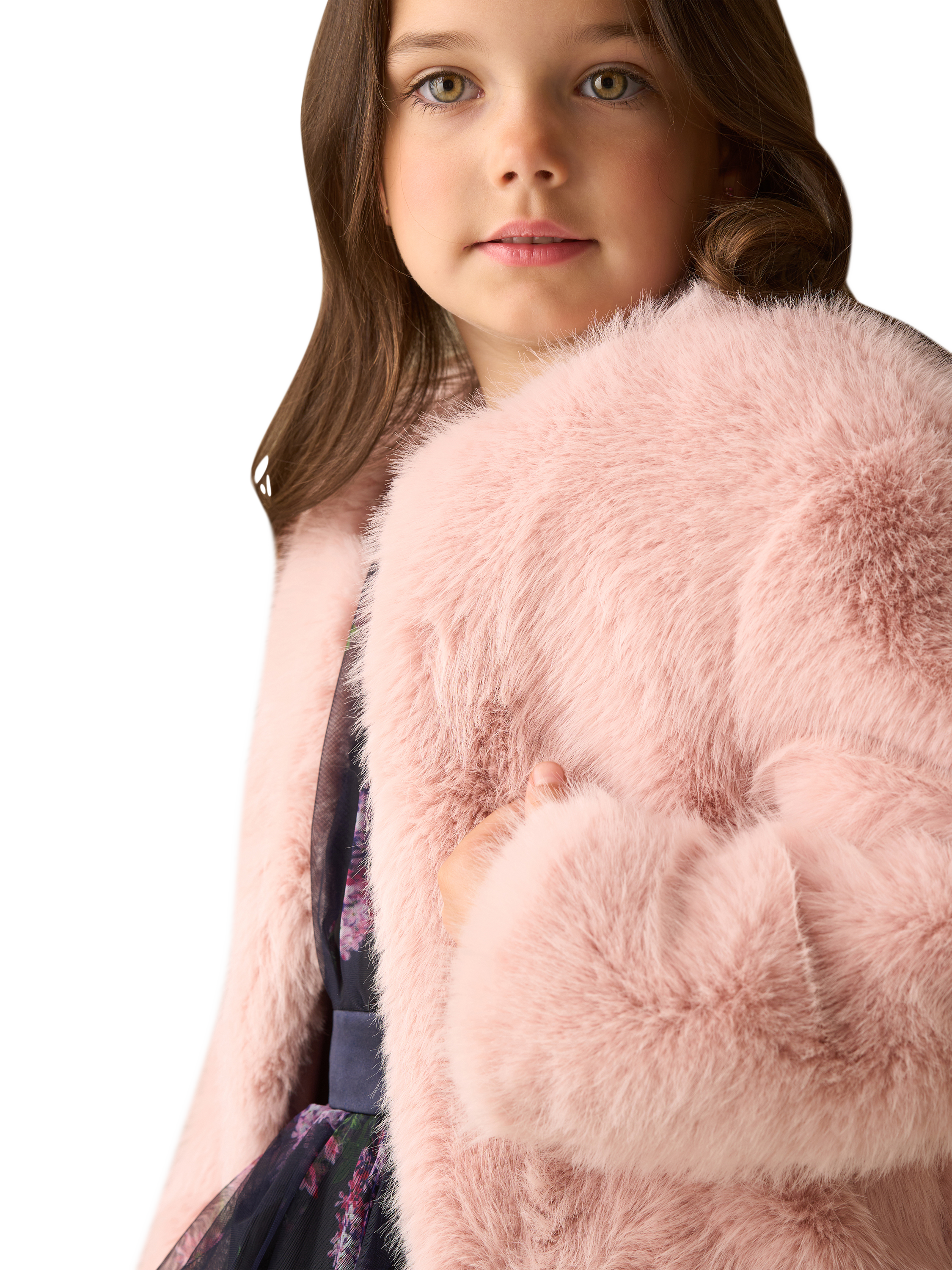 Product image 3 of 8, which shows Angel & Rocket Kids' Fur Coat, Pink, 3 years