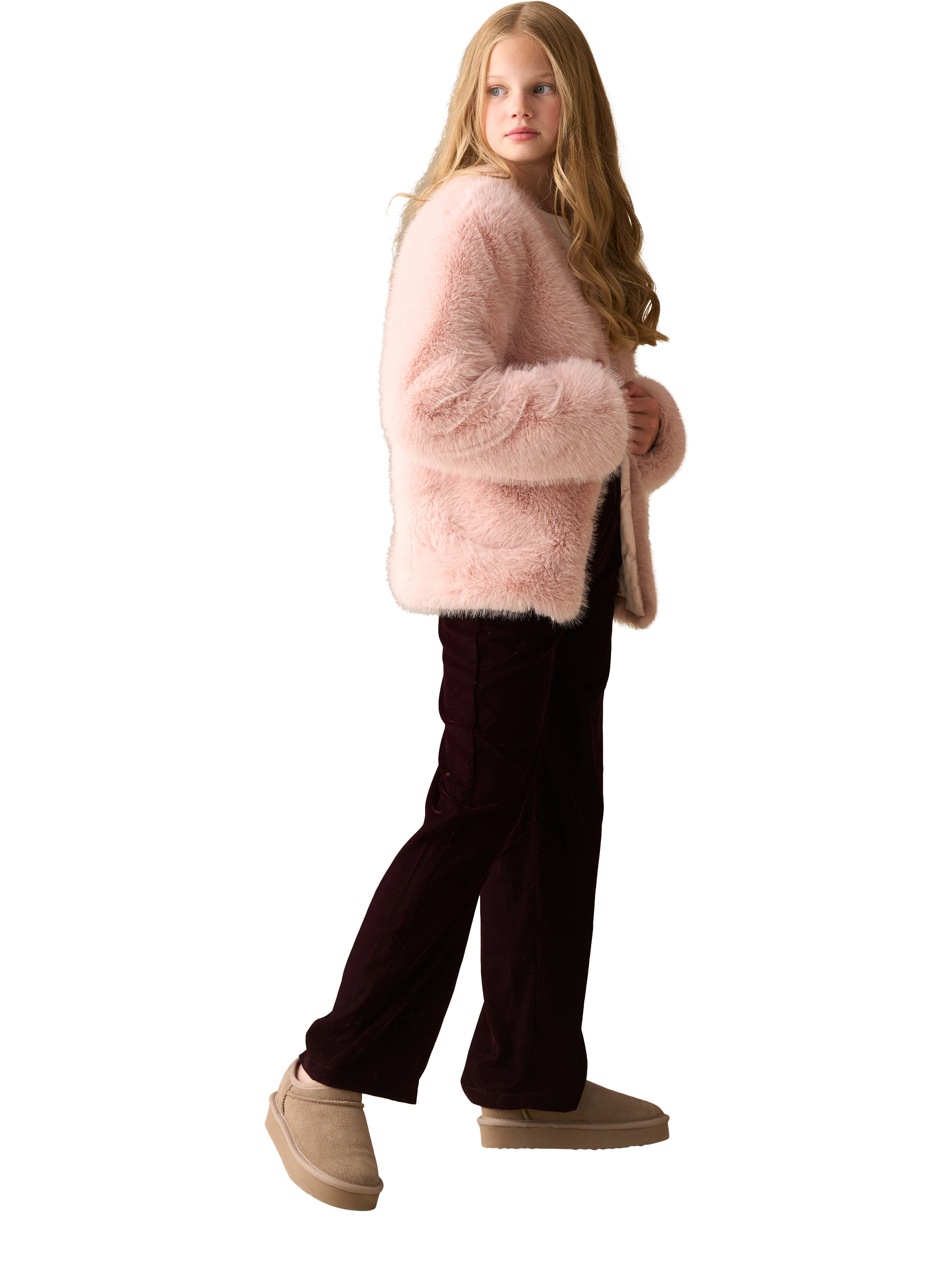 Product image 5 of 8, which shows Angel & Rocket Kids' Fur Coat, Pink, 3 years