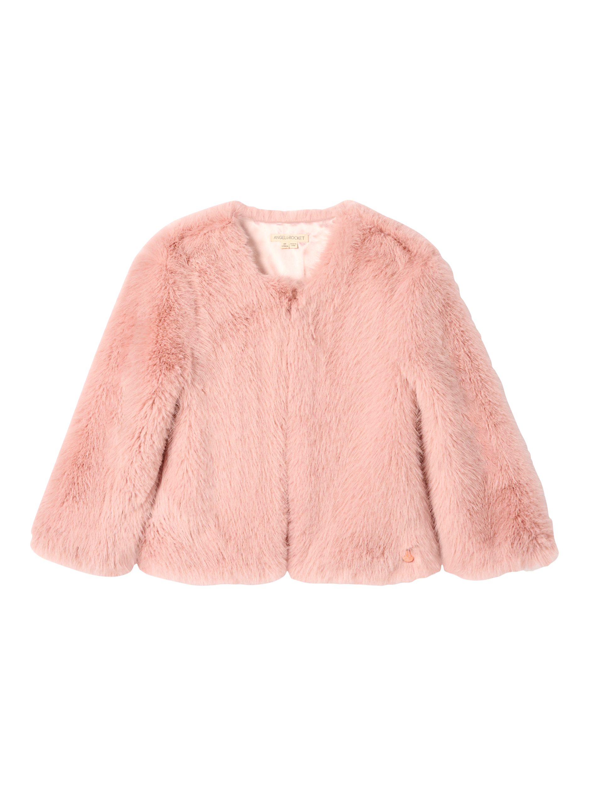 Product image 6 of 8, which shows Angel & Rocket Kids' Fur Coat, Pink, 3 years