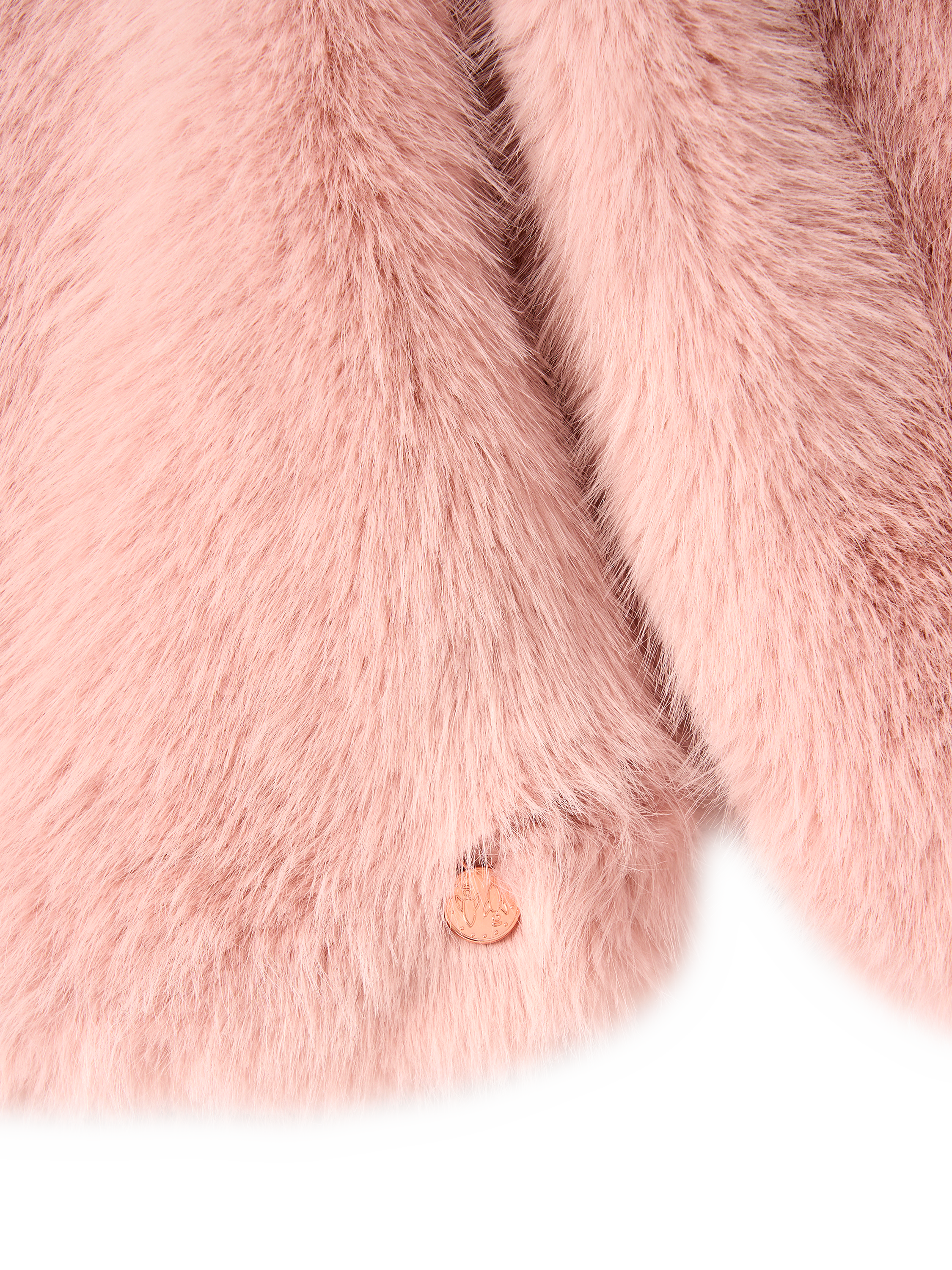 Product image 8 of 8, which shows Angel & Rocket Kids' Fur Coat, Pink, 3 years
